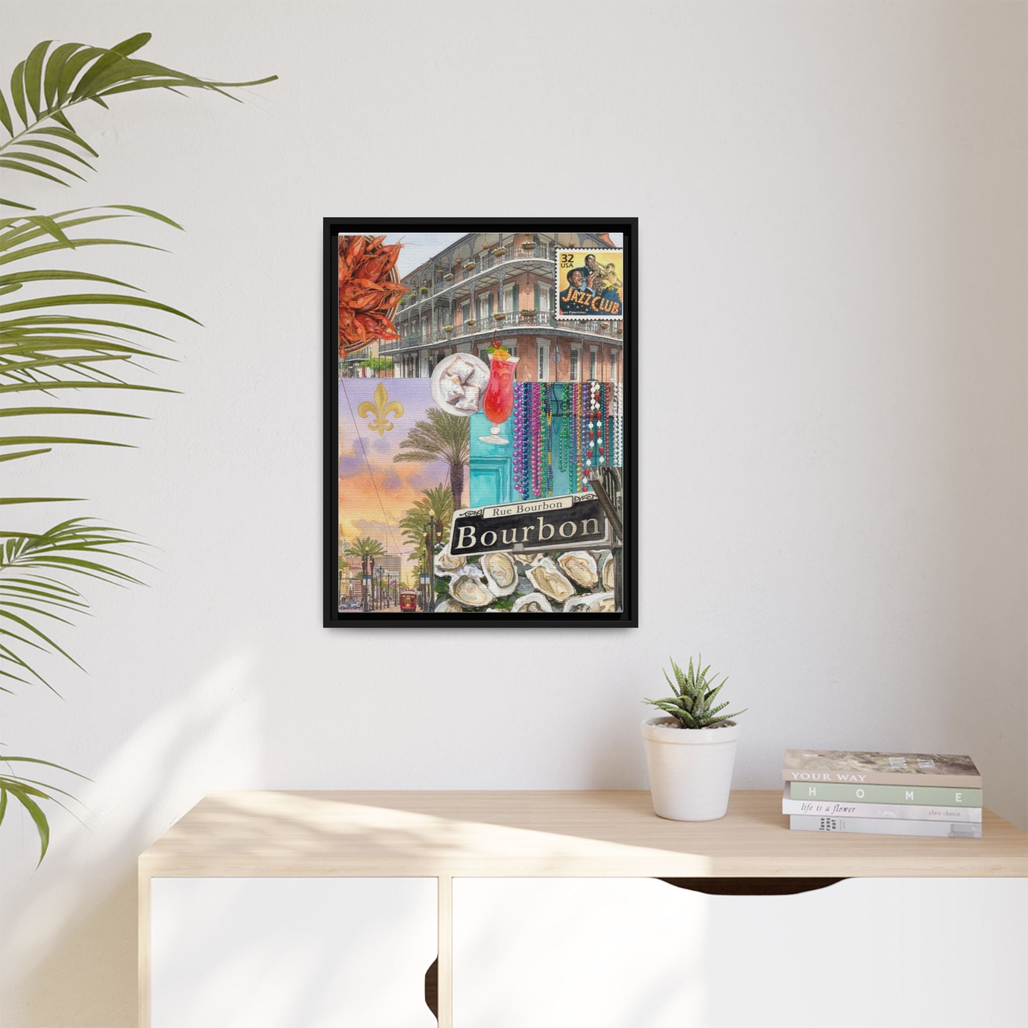 Bourbon Street Collage Matte Canvas