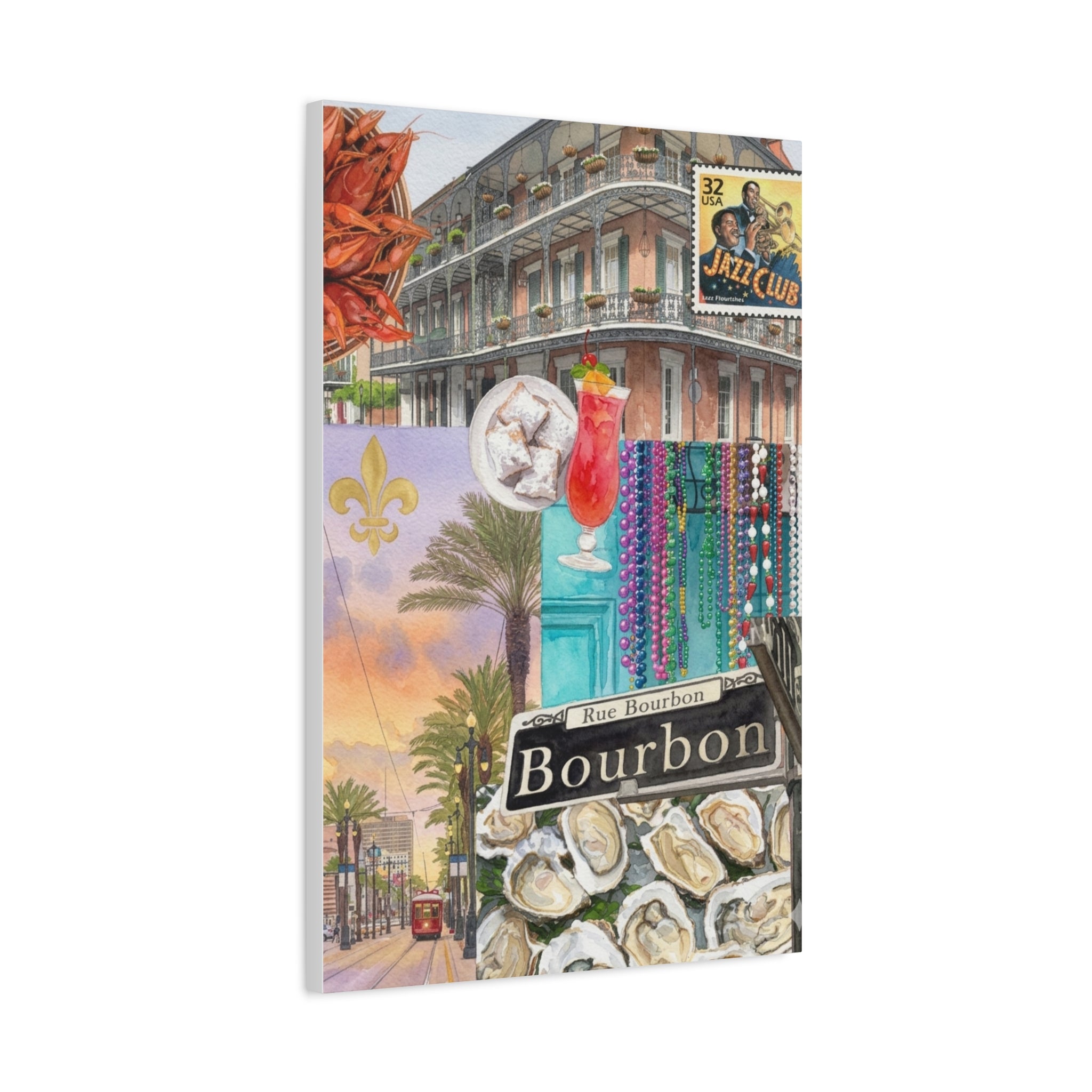 Bourbon Street Collage Canvas