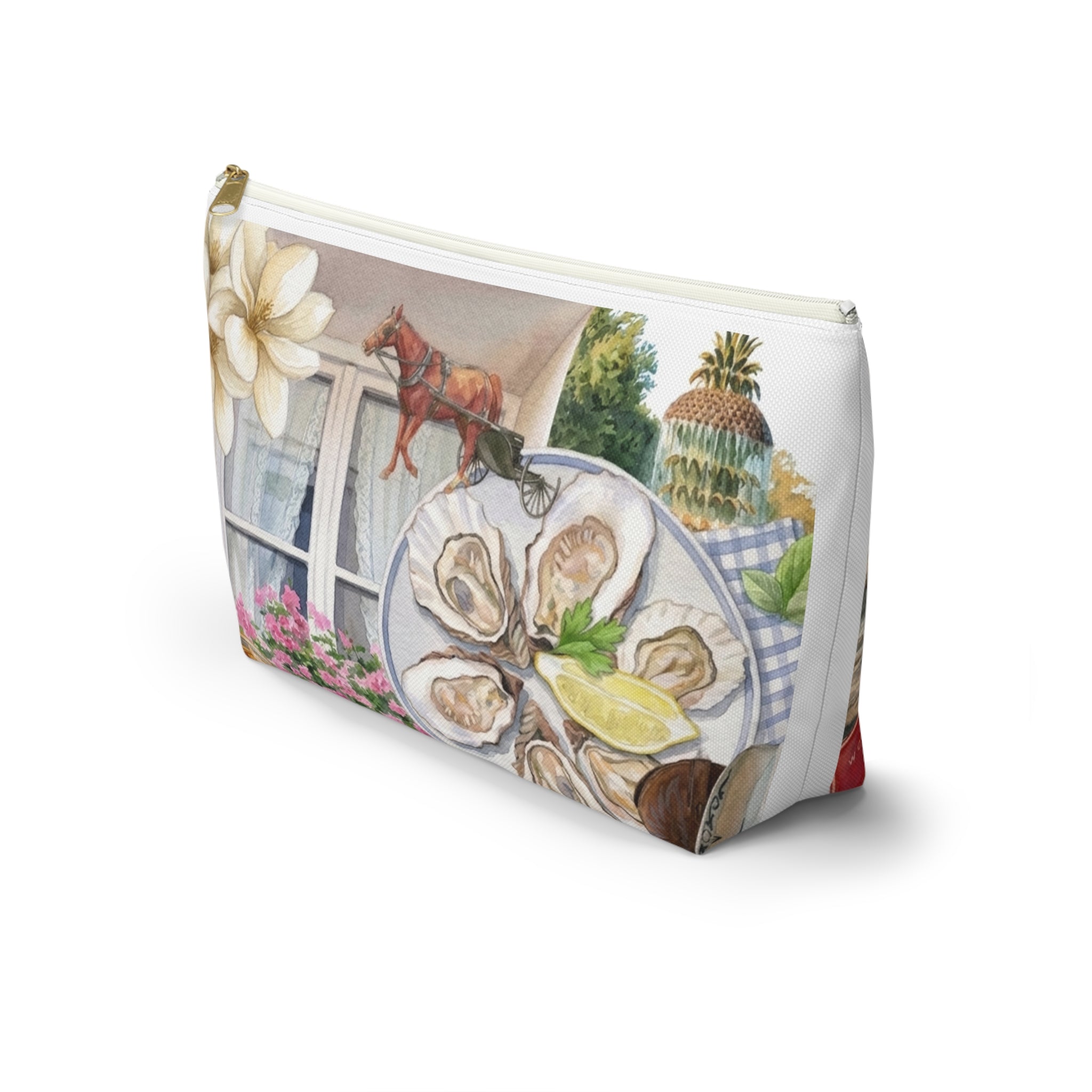 Charleston Coastal Collage Accessory Pouch