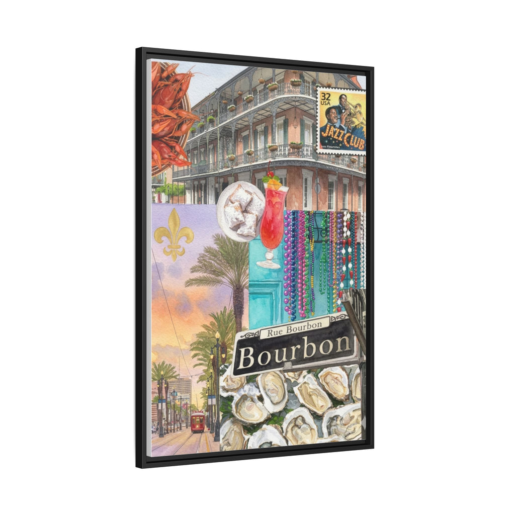 Bourbon Street Collage Matte Canvas