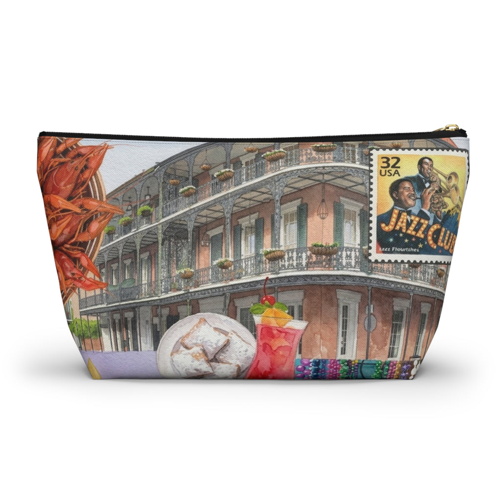 Bourbon Street New Orleans Accessory Pouch | T-Bottom Travel Makeup Bag