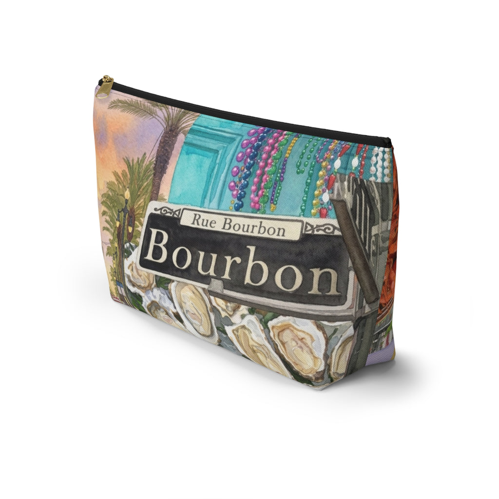 Bourbon Street New Orleans Accessory Pouch | T-Bottom Travel Makeup Bag