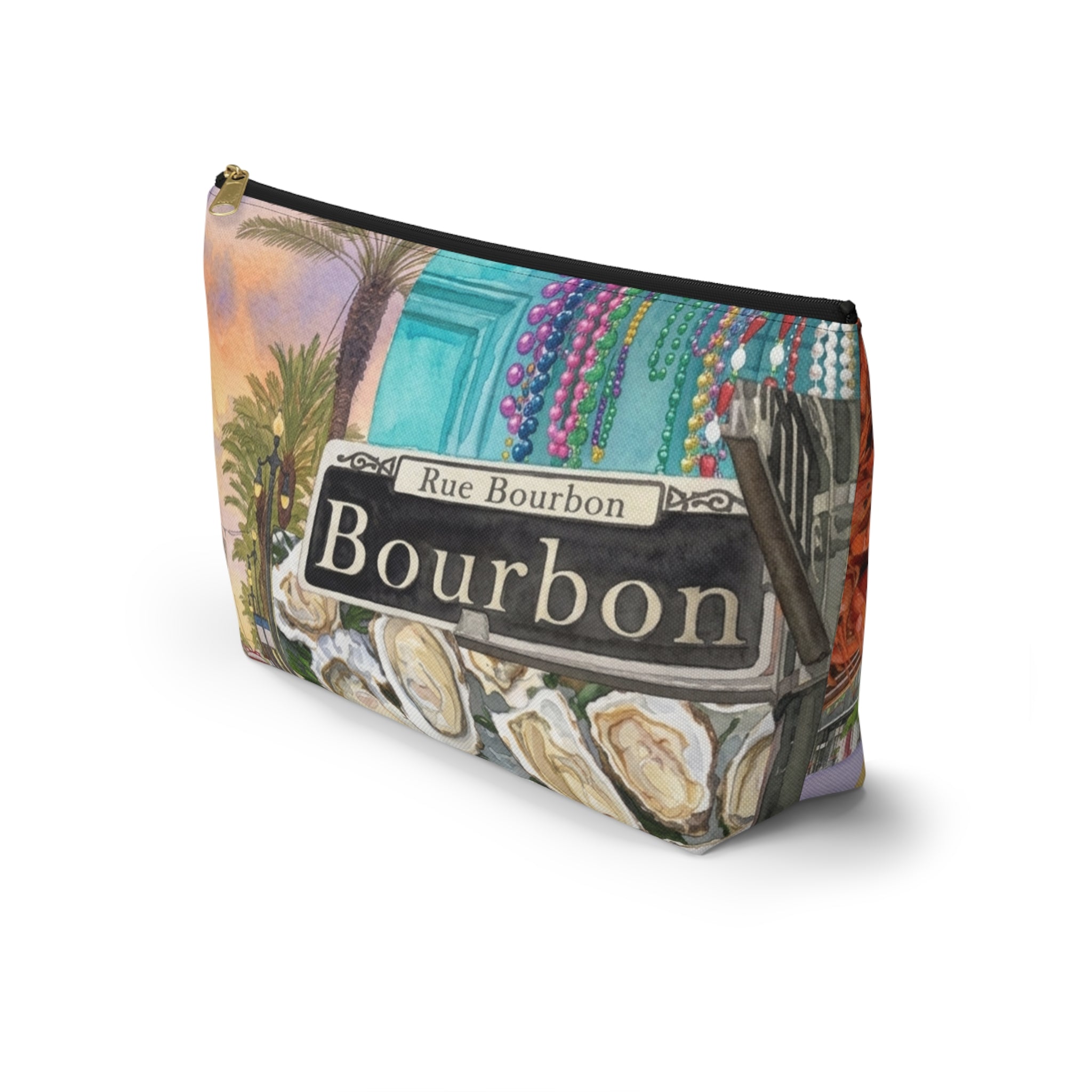 Bourbon Street New Orleans Accessory Pouch | T-Bottom Travel Makeup Bag