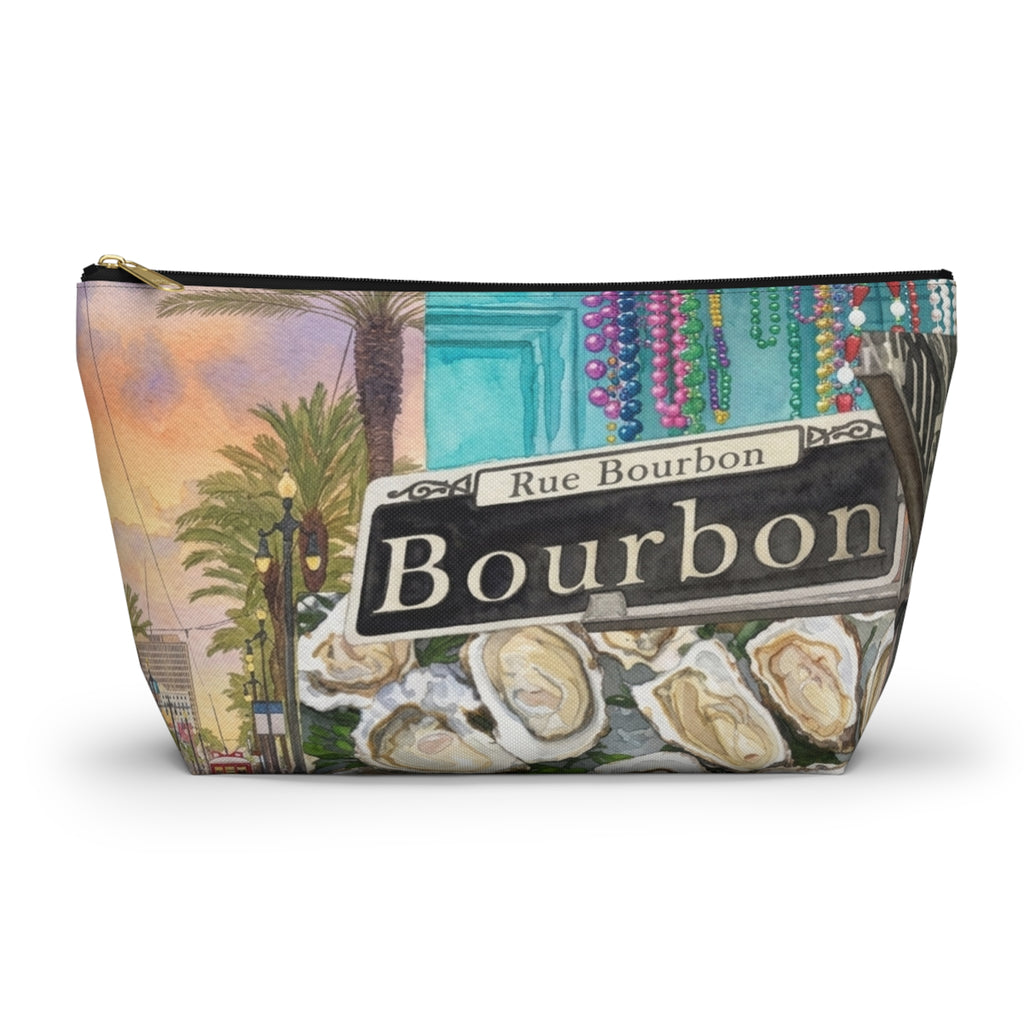 Bourbon Street New Orleans Accessory Pouch | T-Bottom Travel Makeup Bag