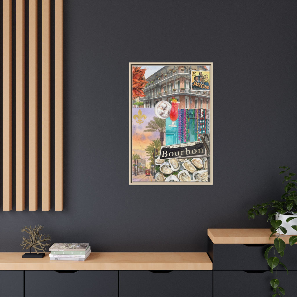 Bourbon Street Collage Matte Canvas