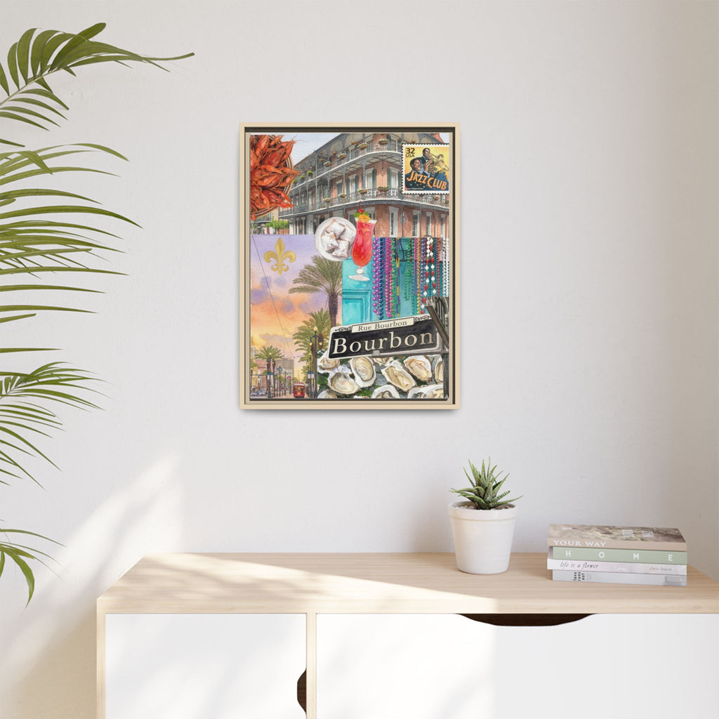 Bourbon Street Collage Matte Canvas