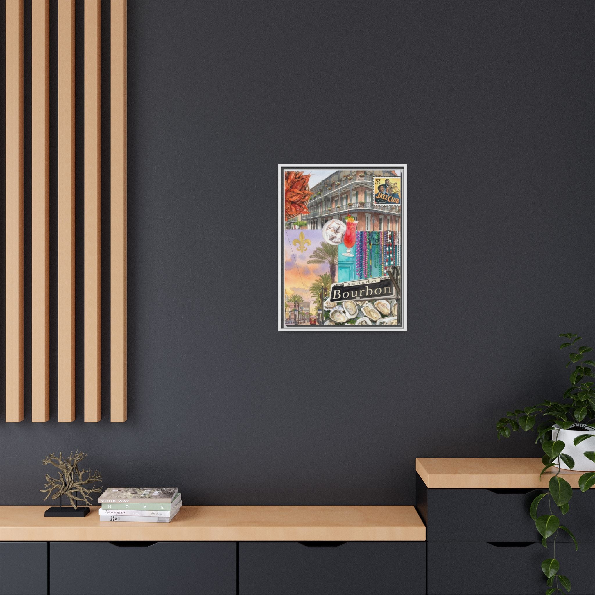 Bourbon Street Collage Matte Canvas