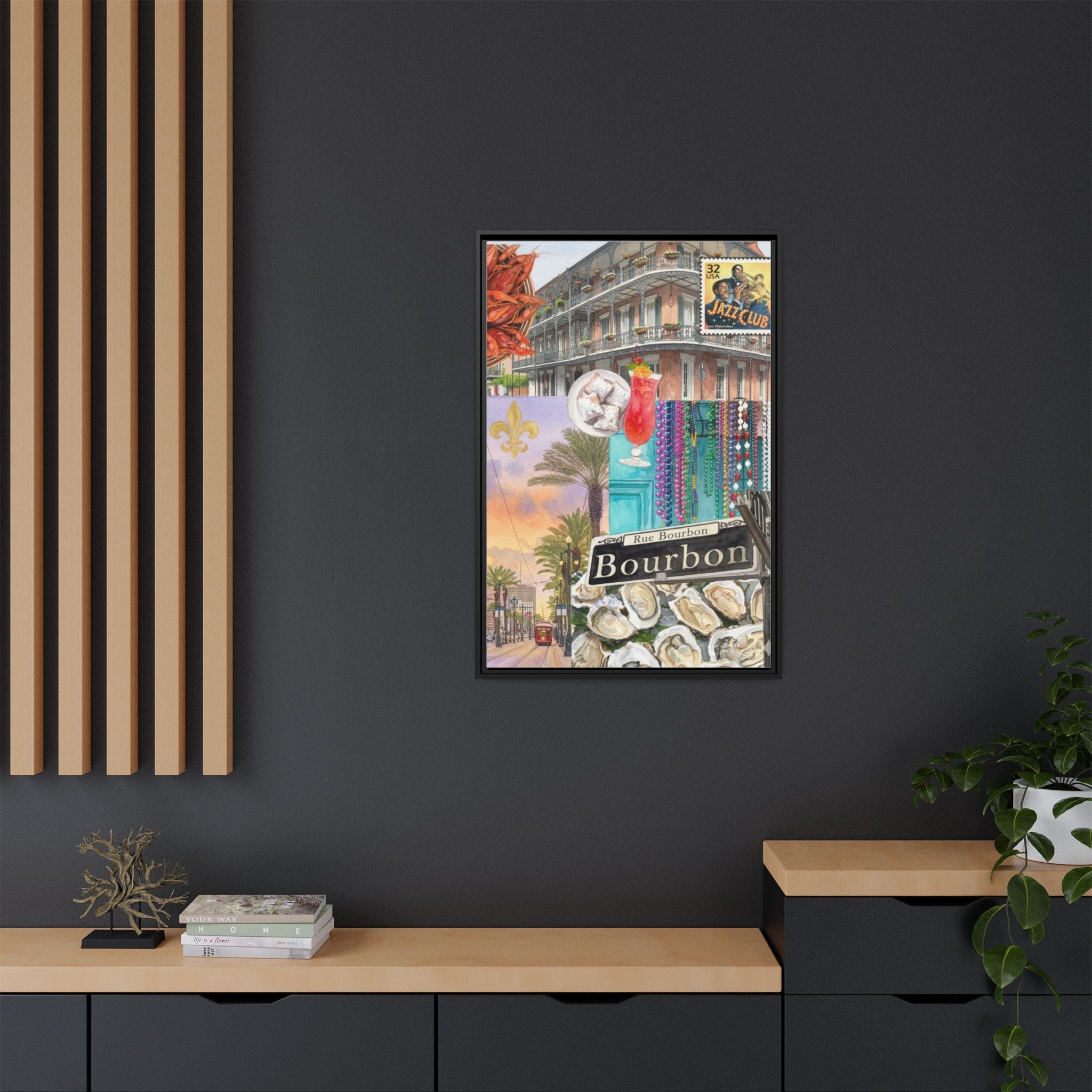 Bourbon Street Collage Matte Canvas