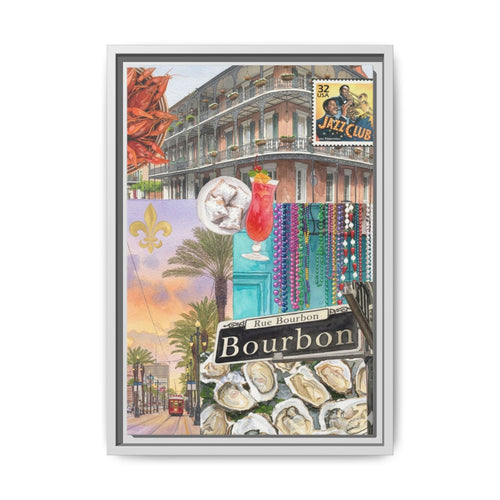 Bourbon Street Collage Matte Canvas