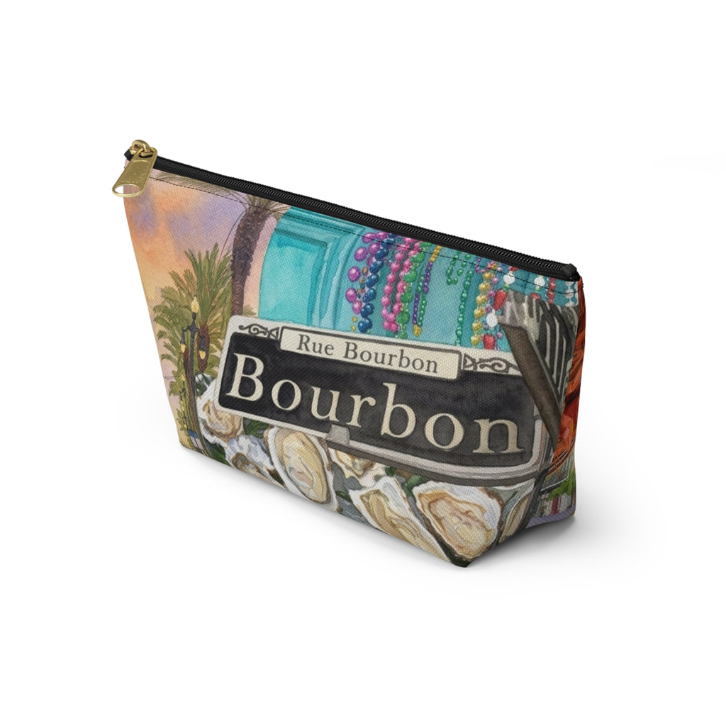 Bourbon Street New Orleans Accessory Pouch | T-Bottom Travel Makeup Bag