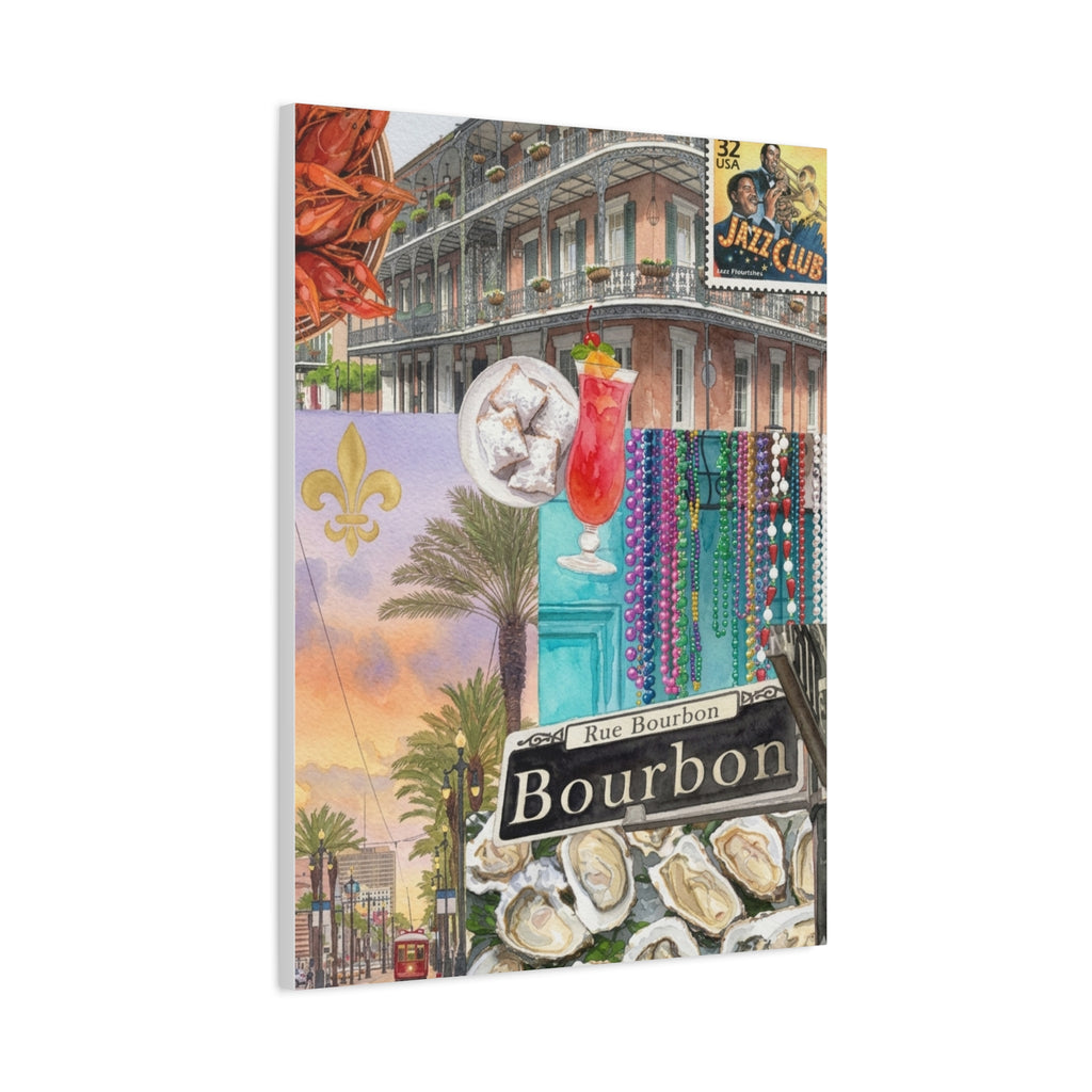 Bourbon Street Collage Canvas