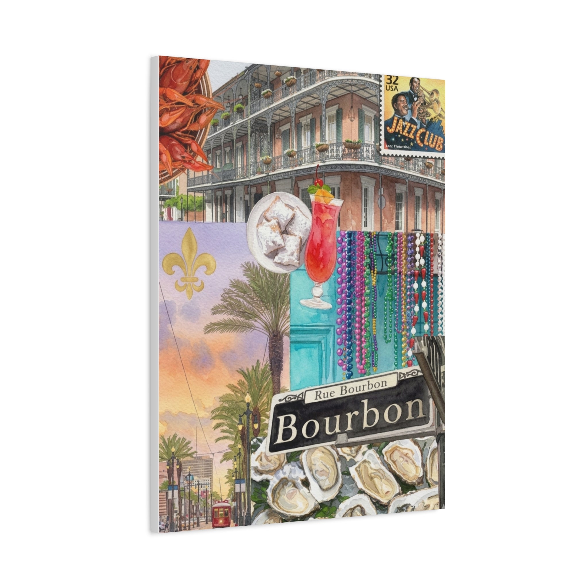 Bourbon Street Collage Canvas