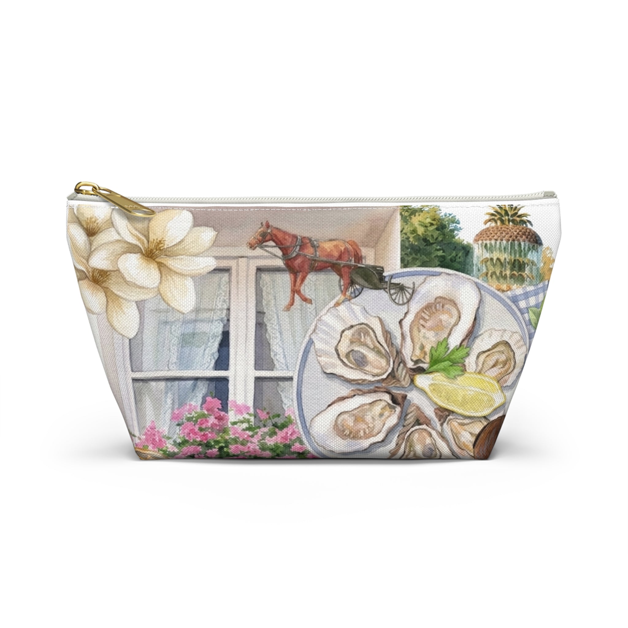 Charleston Coastal Collage Accessory Pouch