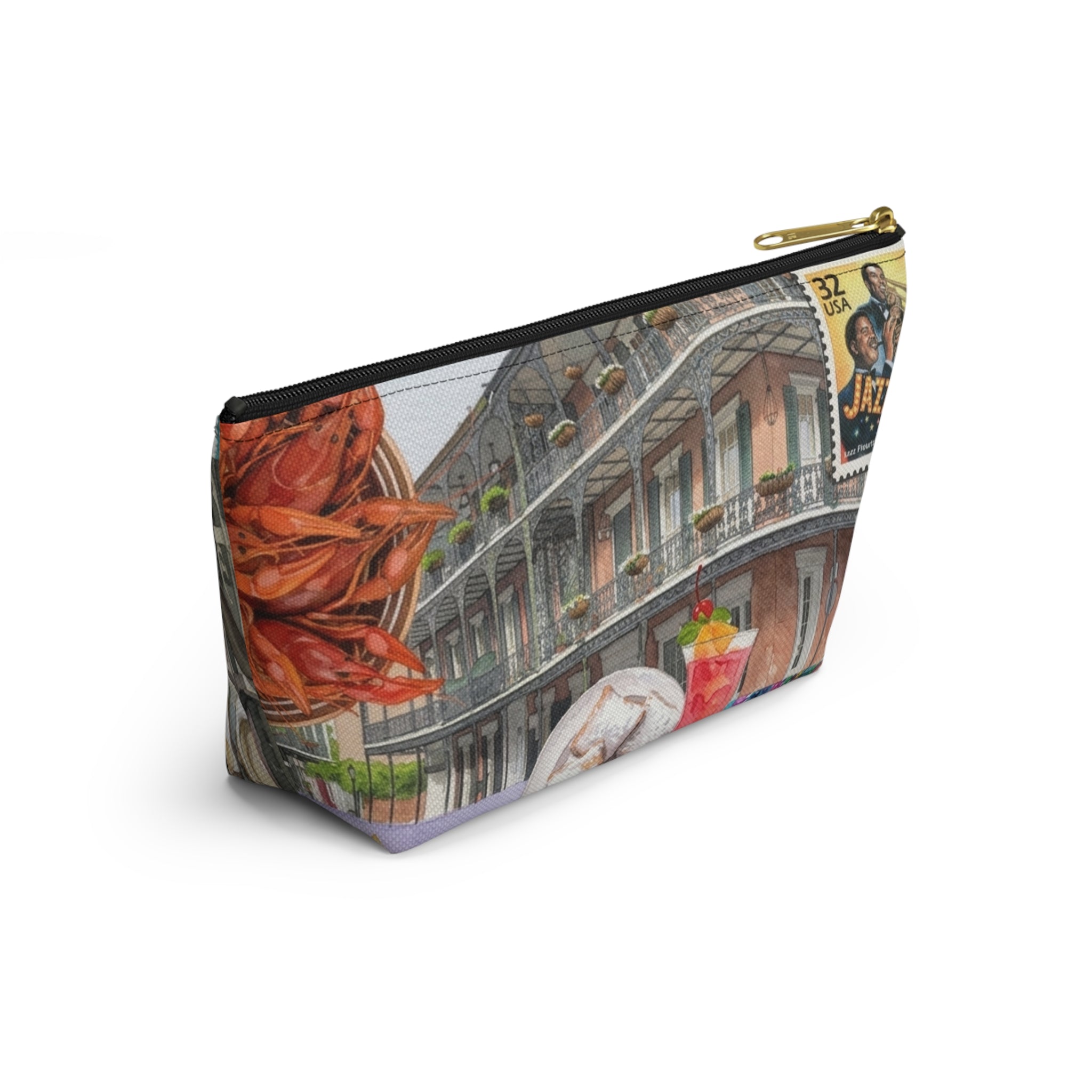 Bourbon Street New Orleans Accessory Pouch | T-Bottom Travel Makeup Bag
