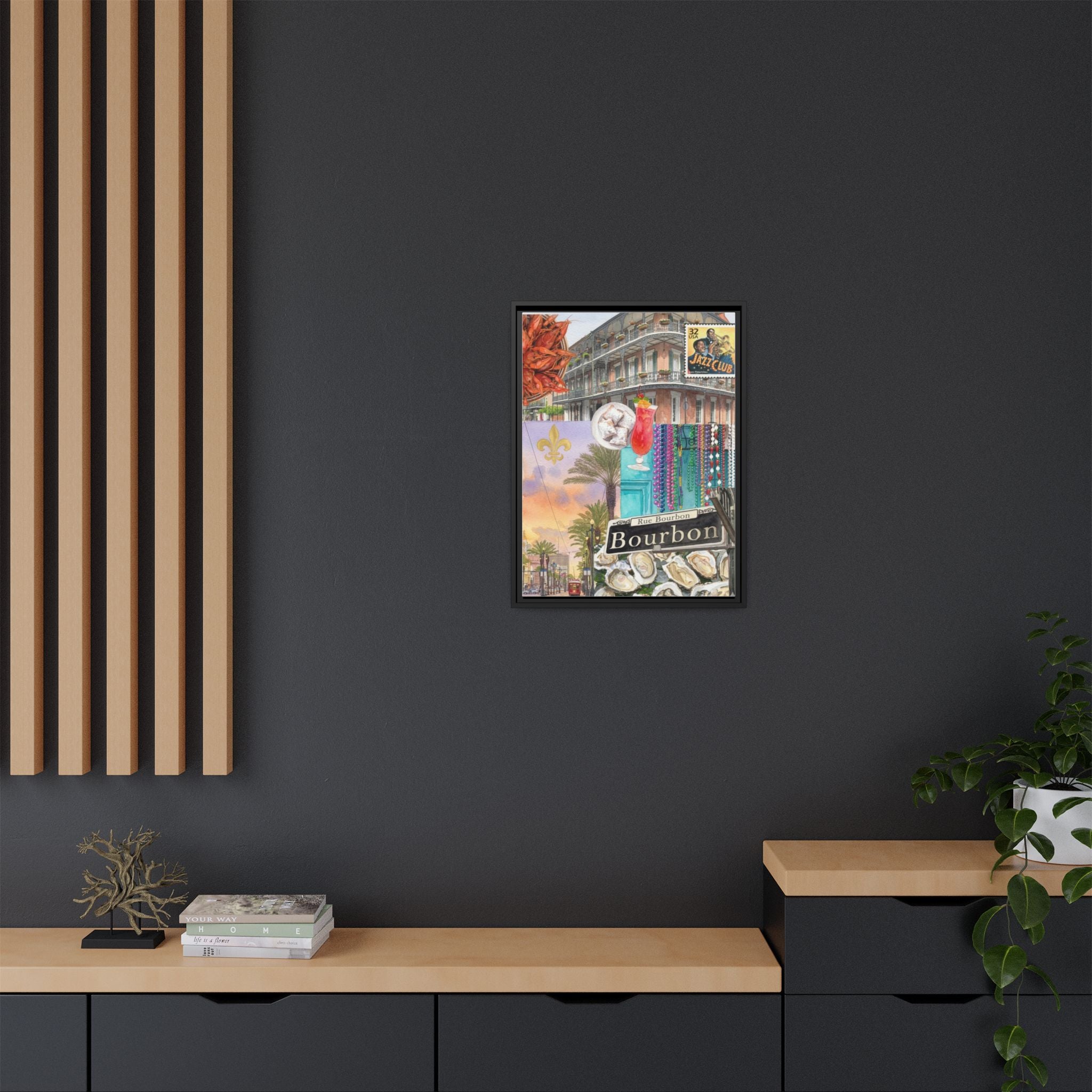 Bourbon Street Collage Matte Canvas