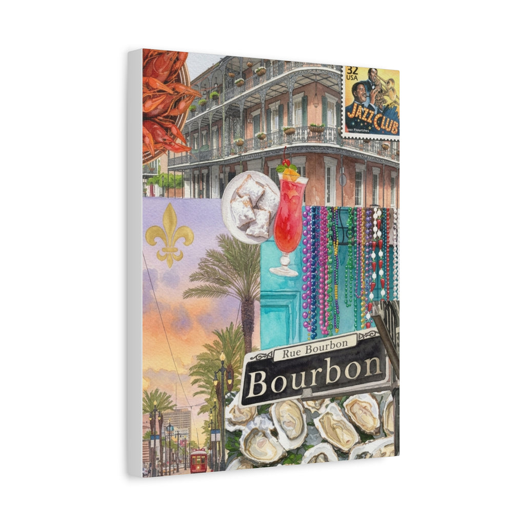 Bourbon Street Collage Canvas